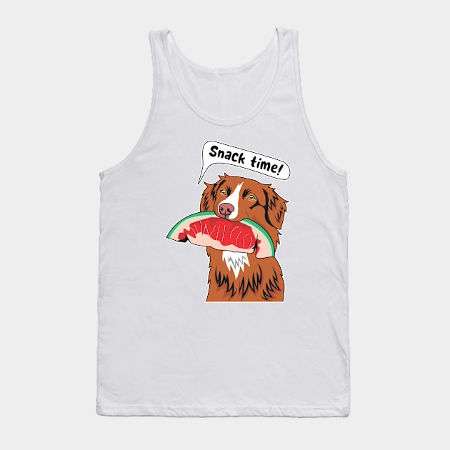 Toller Eating A Watermelon Tank Top by welovetollers